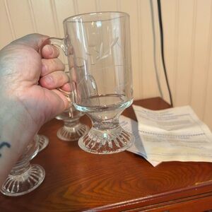 Elegant Clear Glass Mug Set